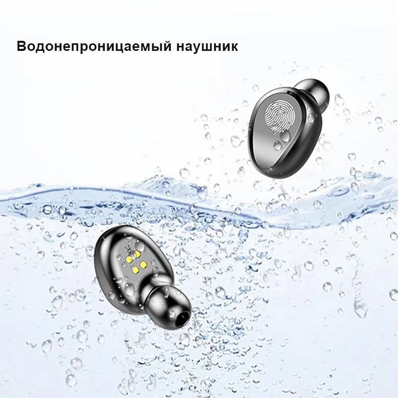 F9 TWS Bluetooth наушники светодиодный беспроводной наушники с микрофоном Bluetooth наушники стерео звук музыка мини вкладыши Bluetooth наушники