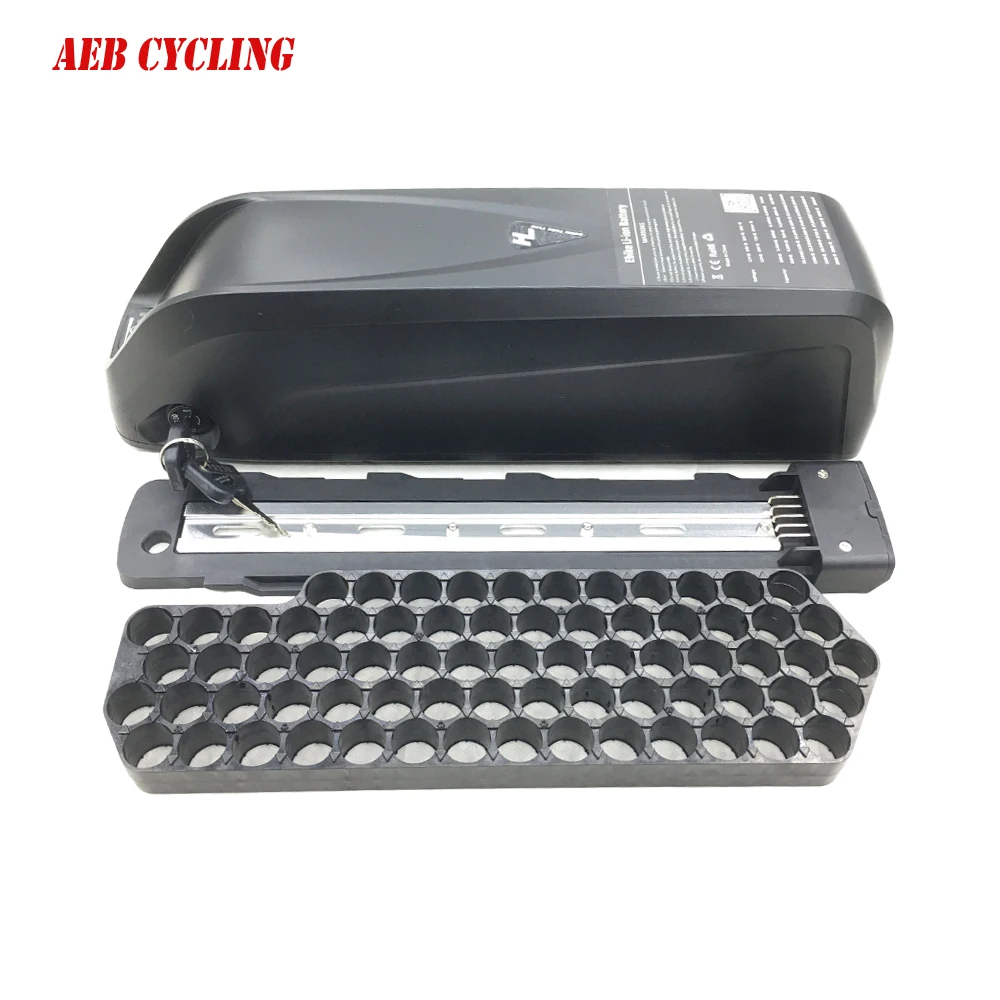 

Free shipping 52V 48V 36V jumbo shark HaiLong G70 70Pcs G80 80Pcs 18650 cells downtube E-bike Electric bike battery box case
