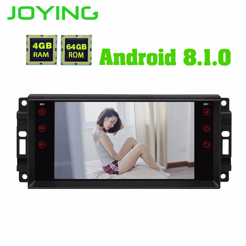 JOYING 4 Гб ОЗУ Android 8,1 автомобильный аудио HU стерео для JEEP WRANGLER радио gps система для Grand Cherokee головное устройство для Dodge Avenger