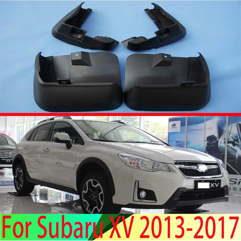 For Subaru XV 2013-2017 4PCS Mud Flaps Splash Guards Fender Mudguard Kit Mud Flap Splash Guards Mudguard Car styling