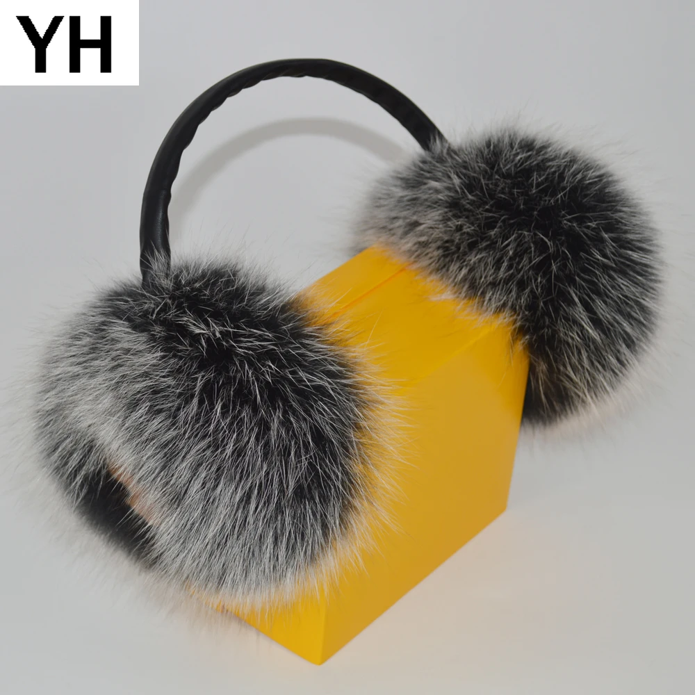 Новинка 2021 стильные зимние женские теплые пушистые наушники из натурального