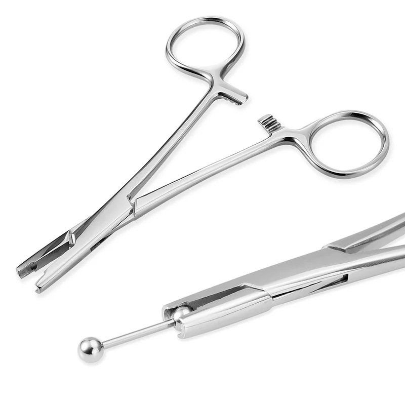 

1PC Unscrew Tight Ball Clamp Body jewelry Piercing Tool Dermal Anchor Holding Tool Plier Tweezer Surgical Steel Forceps 3-5mm
