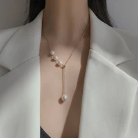 new fashion creative natural freshwater pearls adjustable necklace for women accessory jewelry gifts
