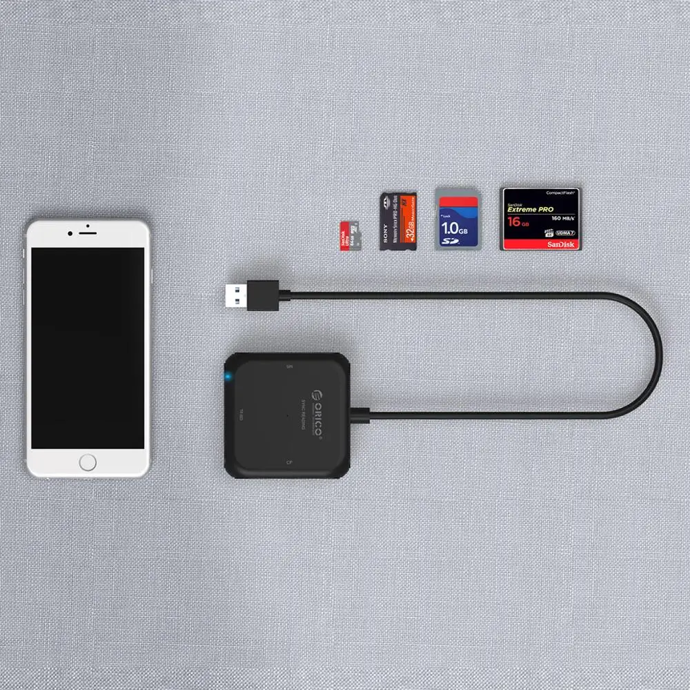 ORICO 4 в 1 USB3.0 OTG кардридер мульти Micro для TF SD MS CF адаптер ноутбука Поддержка 2 ТБ