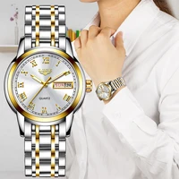 lige 2022 new gold watch women watches ladies creative steel womens bracelet watches female waterproof clock relogio feminino