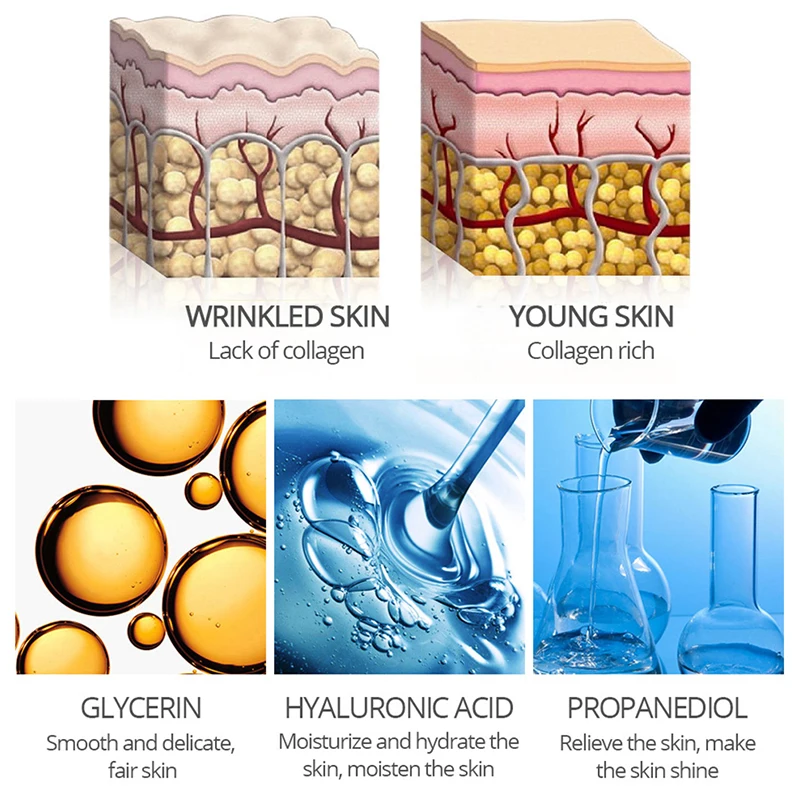 Argireline коллаген пептиды для лица безвредный EffectiveSerum крем против старения морщин Лифт устойчивое отбеливание увлажняющий уход за кожей