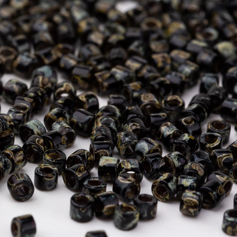 Taidian Miyuki 11/0 Japanese Seedbeads Pearl Picasso Glass Beadbracelet Jewelry Craft Necklace Accessories 5grams About 1000pcs
