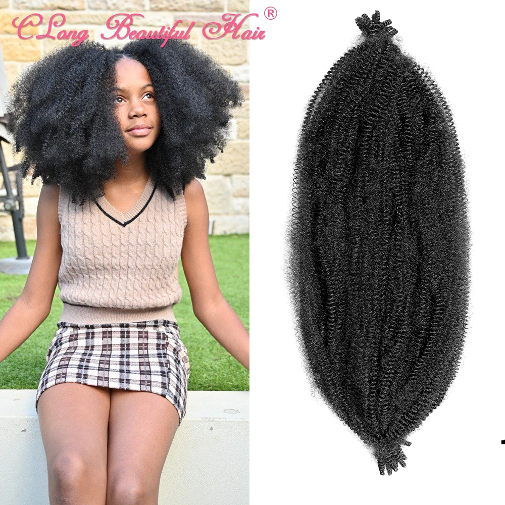 

CLong Kinky Marley Braiding Hair Afro Crochet Hair Synthetic Kinky Bulk Hair Extensions For African Women Marely Braid