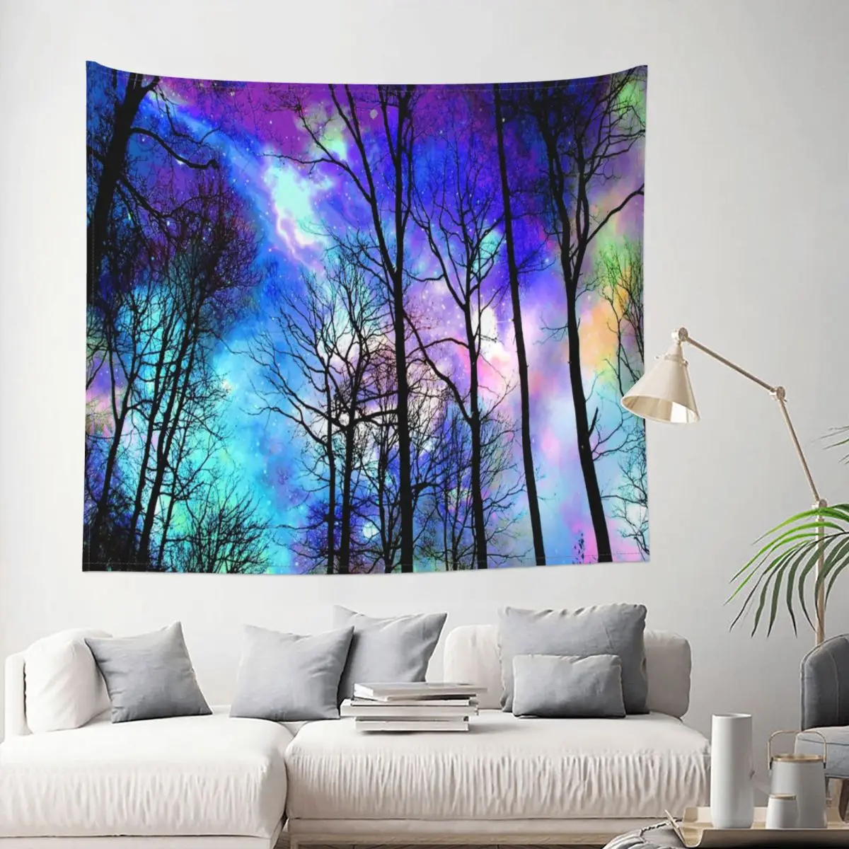 

The Purple Sky Tapestry Forest Nature Landscape Decoration Wall Room Home Decor Hanging Bedroom Kawaii Aesthetic Style