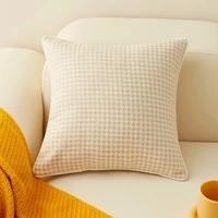 2022 houndstooth ivory art cushion cover decorative pillow case luxury modern simple fresh home coussin bedding sofa cushion