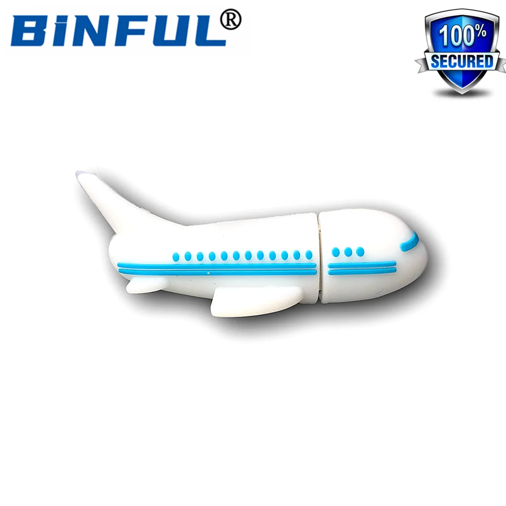 

BINFUL Fast Blue plane Civil aircraft usb flash drive Cartoon 4GB 8GB 16GB 32GB 64GB 128G 256G pen drive usb memory stick u disk