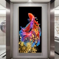 color koi fish landscape oil painting on canvas art cuadros posters and prints scandinavian wall art picture for living room