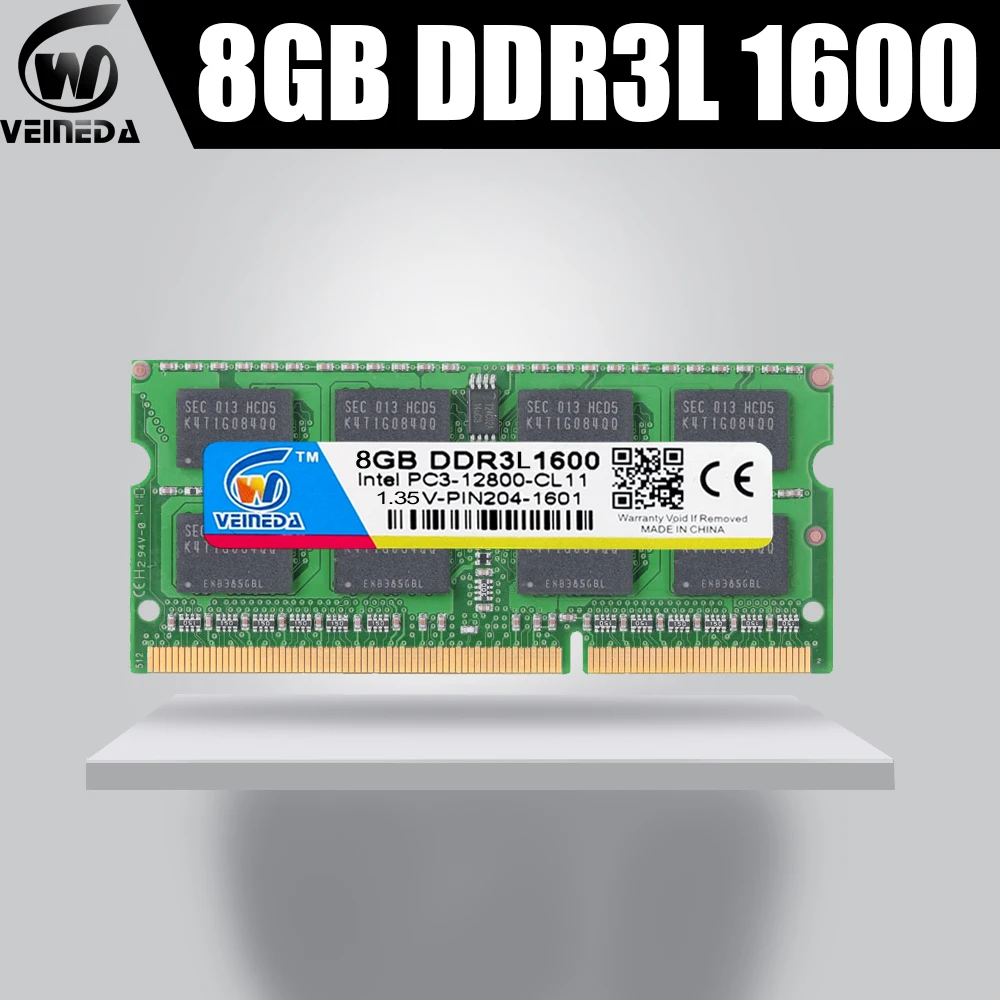 Компьютер VEINEDA laptop3l DDR3L DDR3 8 ГБ 1600 МГц 1 35 в 204PIN 1333 Sodimm Ram совместимый с Intel