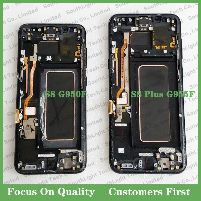 ЖК-экран с рамкой для Samsung Galaxy S8 Plus G955F полностью сломанный оригинальный Amoled