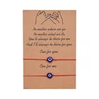 Обещание на мизинцах голубой сглаза тканый бумажный браслет карта для женщин Регулируемый счастливый красный String браслеты Femme новые модные ювелирные изделия