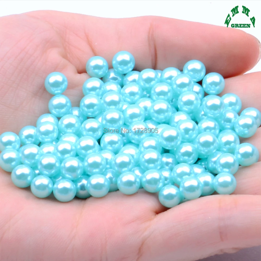 

Beads for Jewelry making No hole Beads Pearls abs Pearl without hole Small Beads 3mm to 14mm sky blue Pearl Beads with no hole