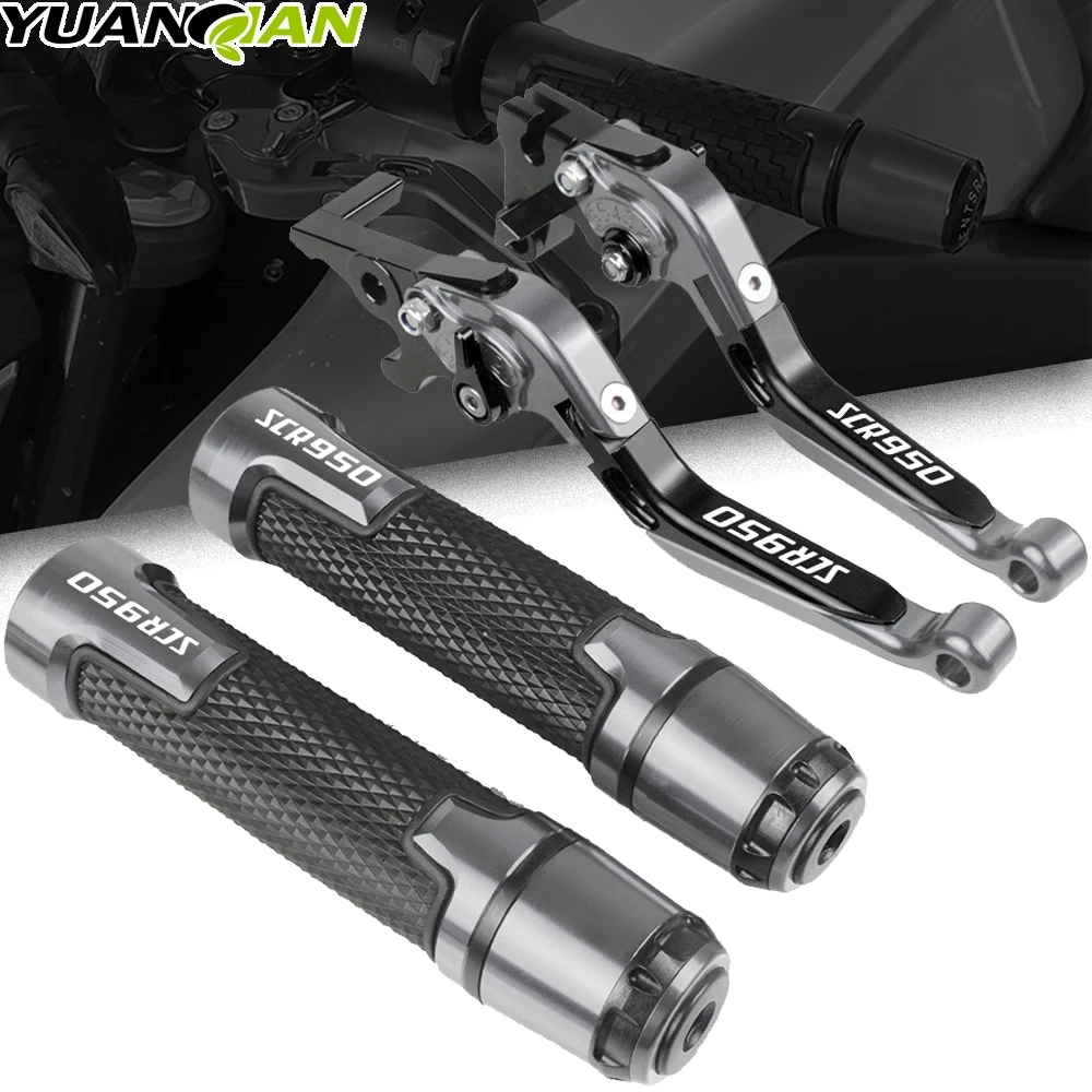 

For Yamaha SCR950 SCR 950 2017-2018 Motorcycle Accessories SCR950 Extendable Brake Clutch Levers and Handlebar Hand Grips ends
