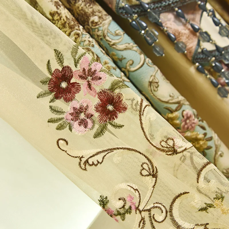 Европейские Роскошные жаккардовые 3D шторы с рисунком оленя для гостиной вышитый