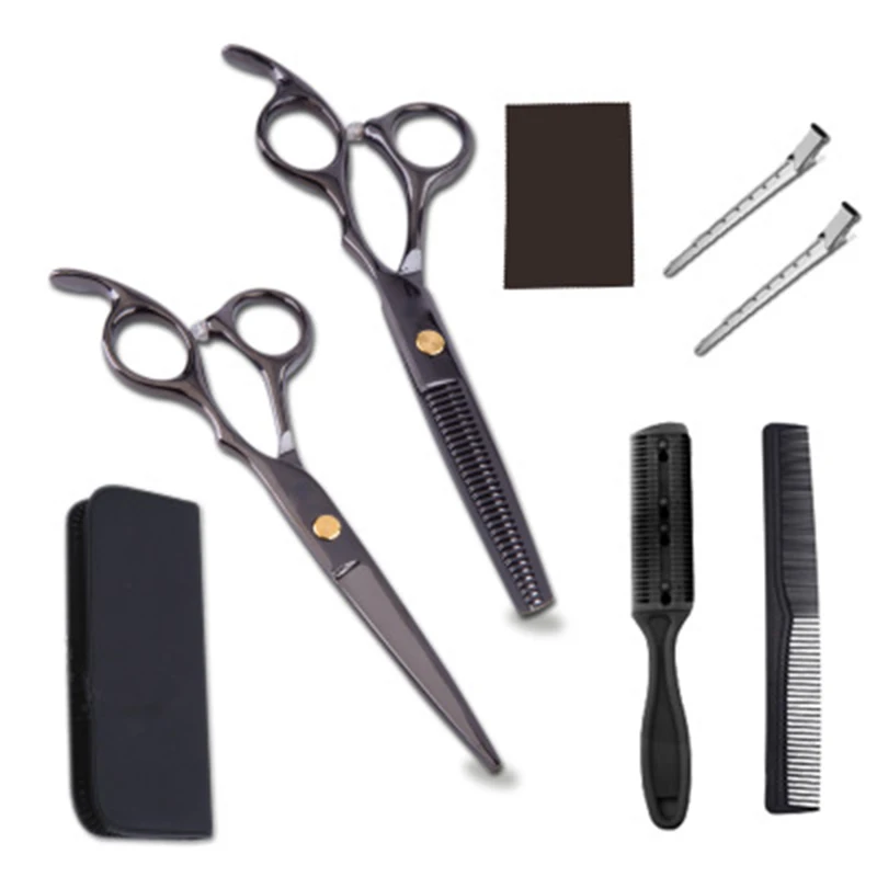 

Costway Professional Hairdressing Scissors Hair Barber Haircut Thinning Shears Devices for Cutting Scissors Set Salon Tool