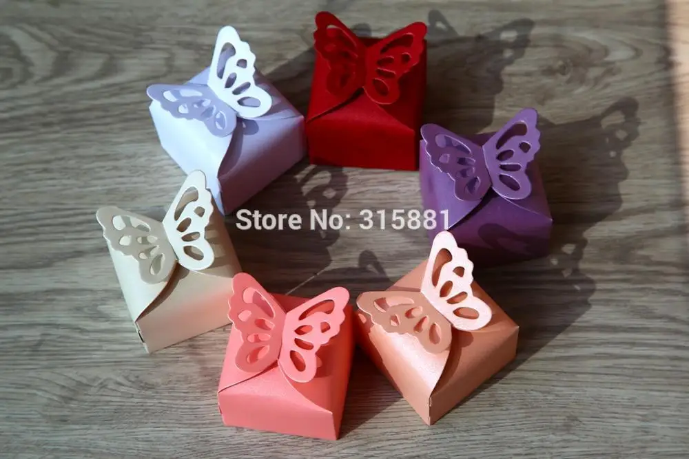 Бабочка Свадебная коробка конфет для идей свадебные сувениры и подарки коробки