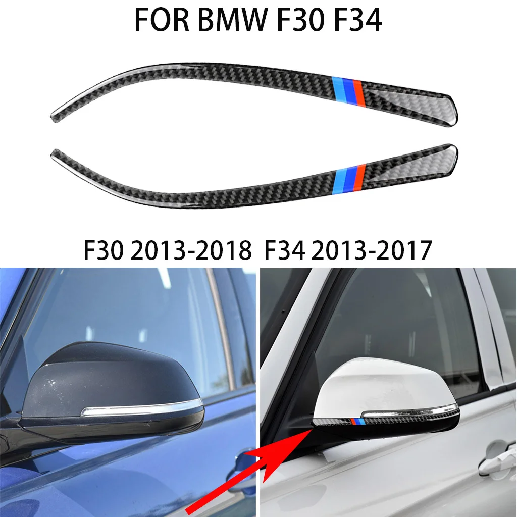 

F30 Carbon Fiber Car Shape,rearview Mirror Anti-collision Paste Decoration,suitable FOR BMW 3GT Series F34 2013-2018car Sticker