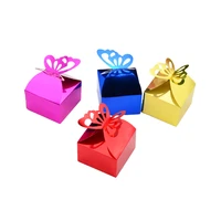 various colors butterfly laser cut baby shower party wedding door gift box for candy packaging