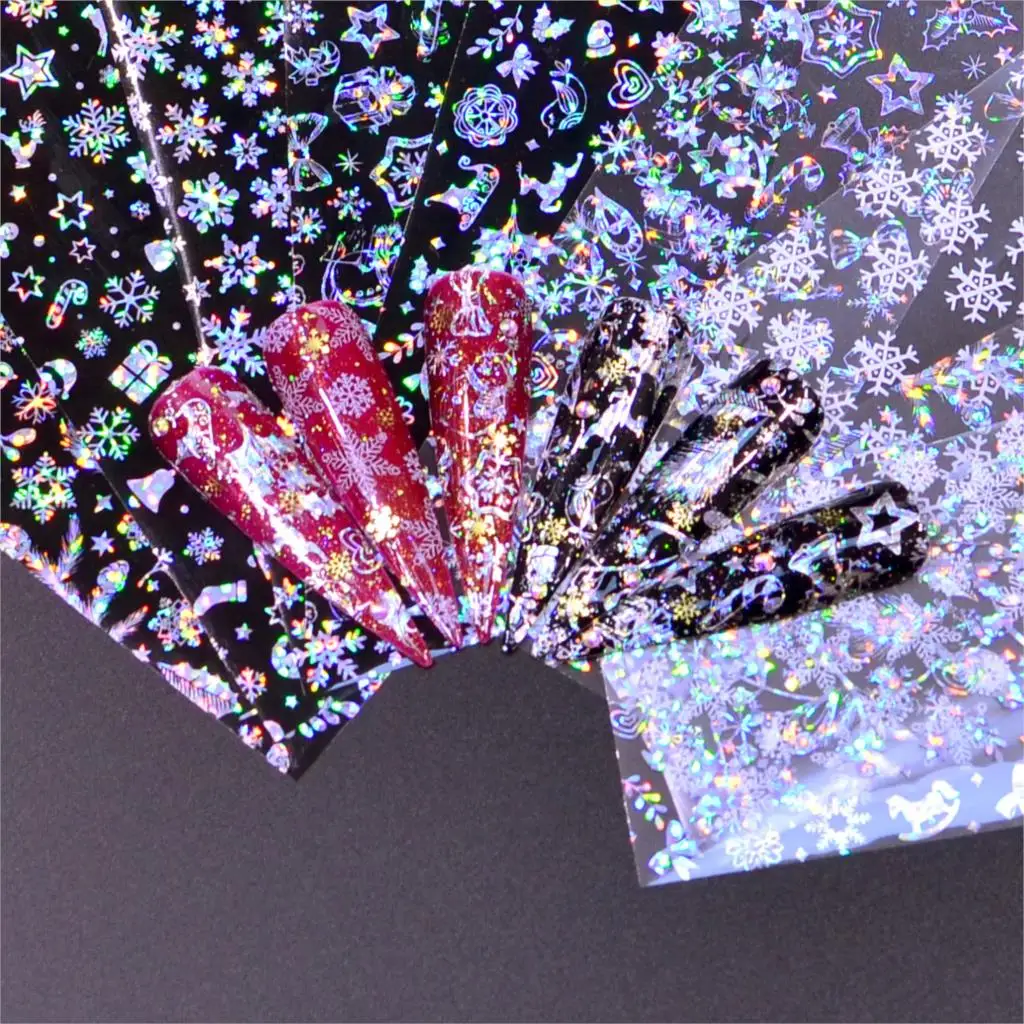 Хэллоуин/Рождество/тыквы/подарки металлическая фольга для ногтей слайд клей