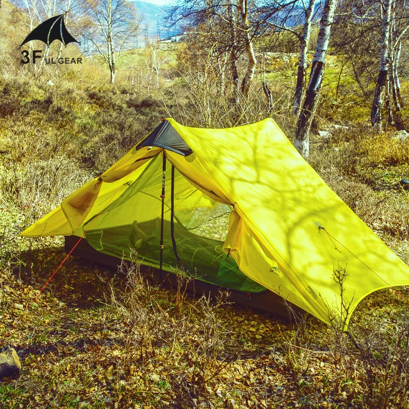 3F UL Gear Lanshan1 15D 1PSingle 3/4 сезон ультра светильник Большой Космический тент 2 стороннее