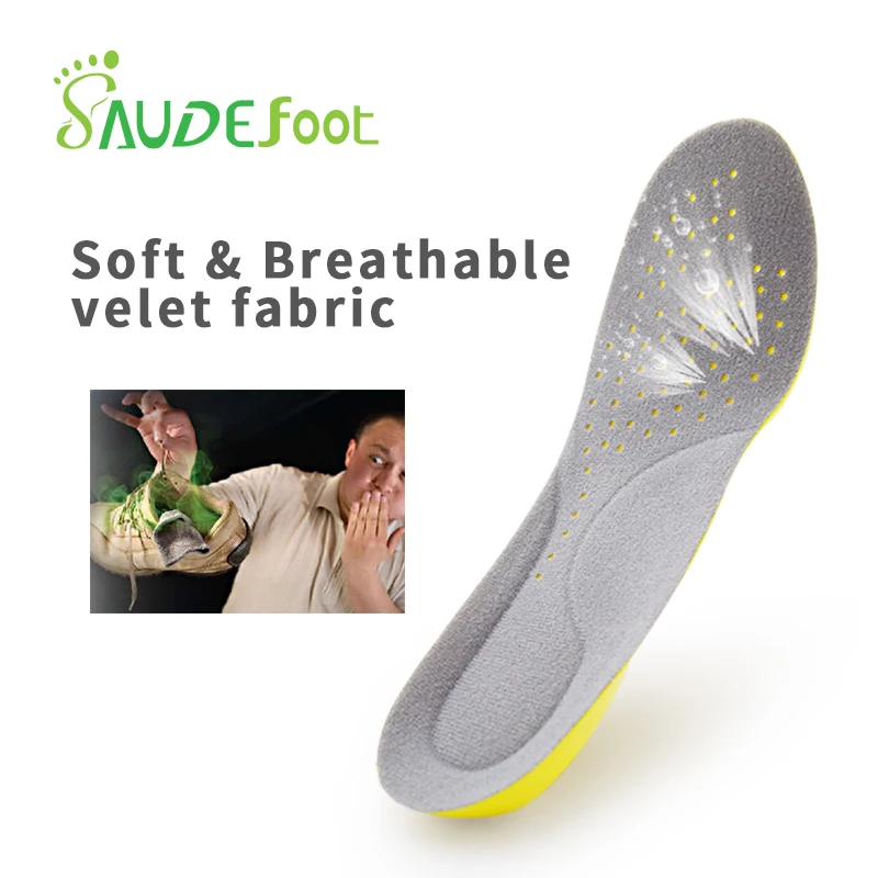 Saudefoot полиуретановые стельки желтый Memory Foam обувь наколенники высокие эластичные
