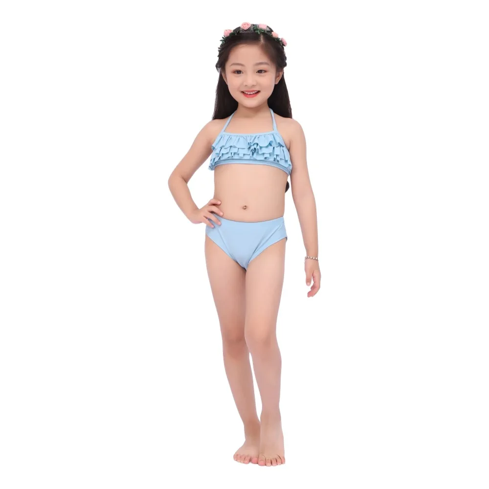 

3PCS Bikini Bathing Suit Children Mermaid Tails For Swimming Party Cosplay Costumes The Little Mermaid Girls Swimsuit