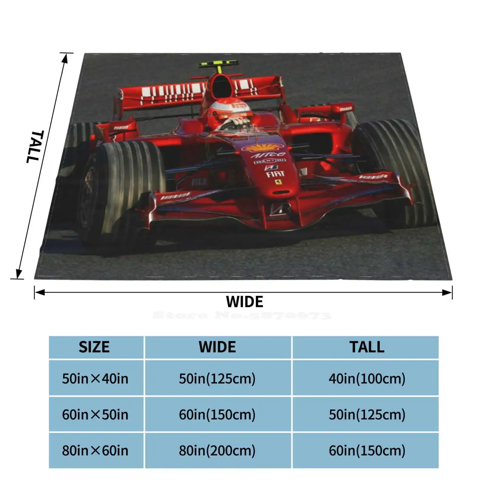 Michael Schumacher Racing F2007 Автомобиль Four Seasons Удобное теплое мягкое одеяло Racecars Sports Fia