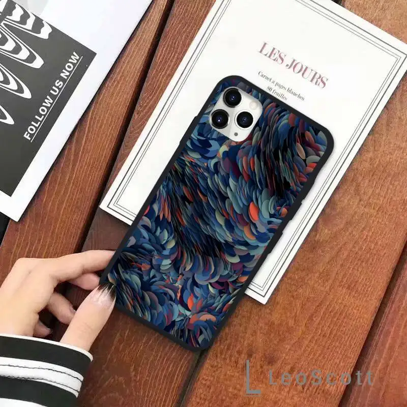 

Colorful painting quicksand illusion Phone Cases for iPhone 11 12 pro XS MAX 8 7 6 6S Plus X 5S SE 2020 XR Soft silicone