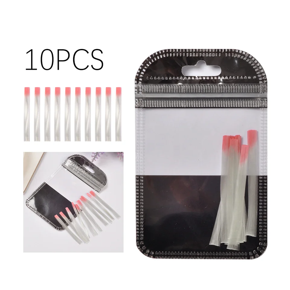10pcs Волокно, стекло для наращивания ногтей, стекловолокно, накладные волокна, шелк для ногтей, набор, волокно, стекло, гвозди, художественное оборудование, набор инструментов, форма, акрил - Цвет: 10pcs