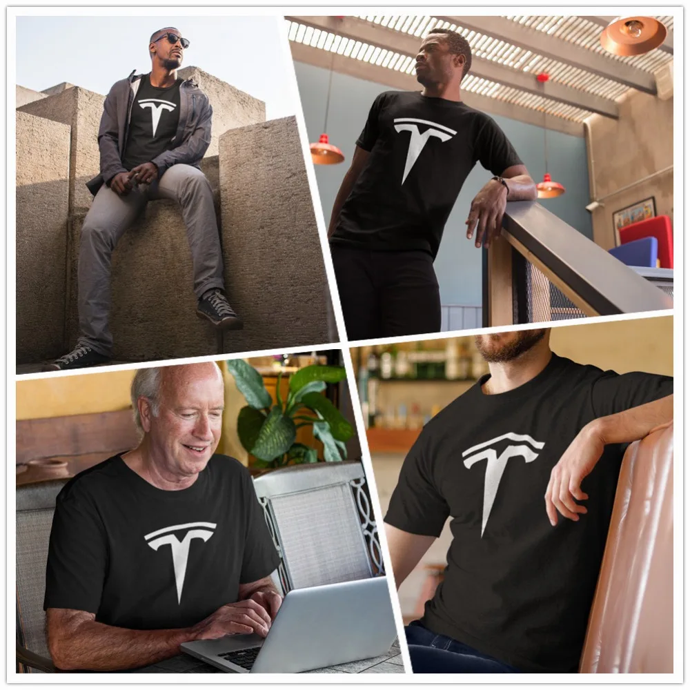 Elon Musk футболка с логотипом Tesla Whiteu002FRed футболка и чехол для телефона Мужская футболка с коротким рукавом Милая 6xl 100 хлопковая футболка