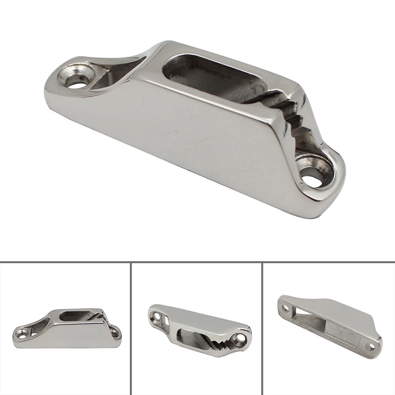 

Marine Boats 316 Stainless Steel 1/8inch to 1/4inch Dock Rope Clip Clam Cleat