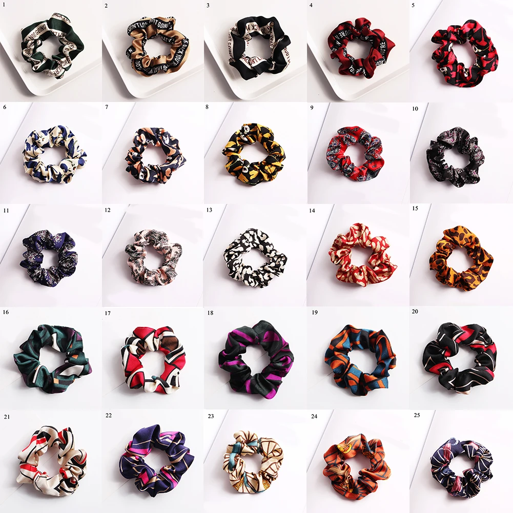 Резинка для волос женская мягкая шифоновая бархатная атласная эластичная