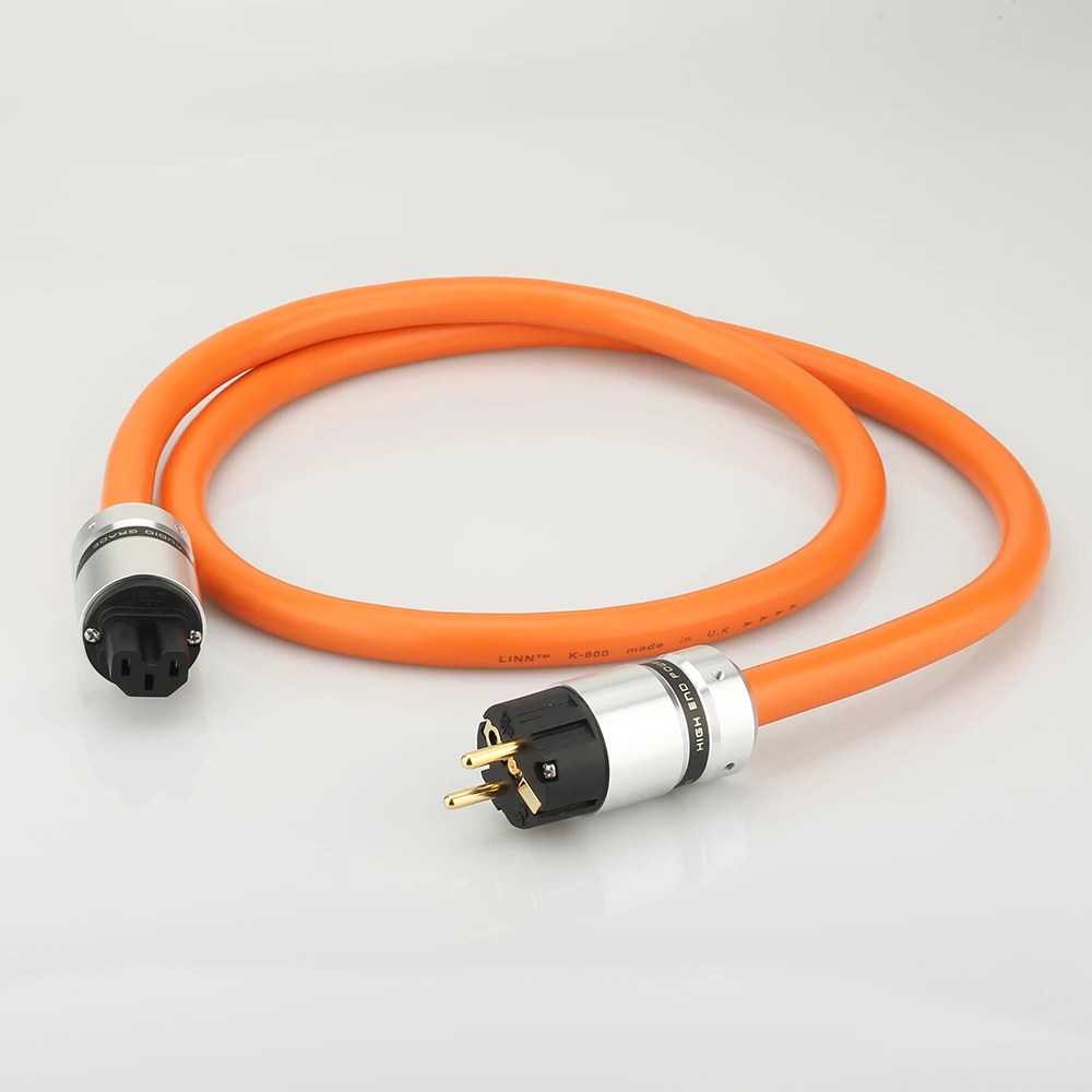 

Free shipping Hi-End Schuko Power Cable EU Power Cord EU powe Plug Mains Power Cable HIFI Audiophile European AC Power Cable