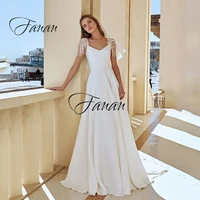 simple v neck a line backless wedding dress sleeveless chiffon lace appliques bridal gown robe de soir%c3%a9e de mariage %d0%bf%d0%bb%d0%b0%d1%82%d1%8c%d0%b5