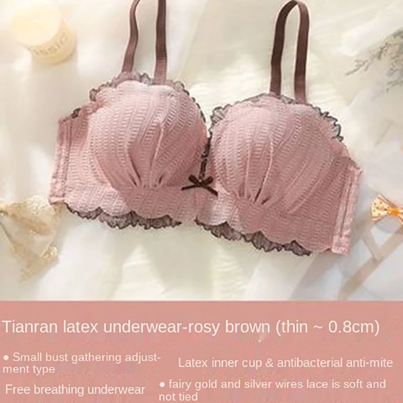 New Japanese Style Cotton Bra  Sexy Lace Underwear Fashion Push Up Comfort Brassiere Female Without Steel Ring Sexy Lingerie