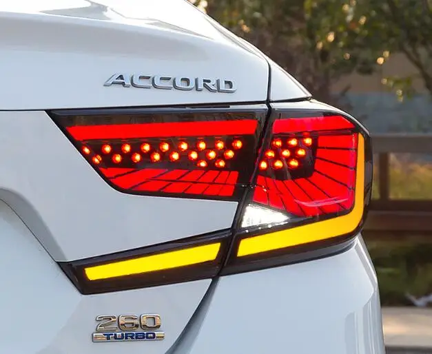 Автомобильный Стайлинг задний фонарь задние фонари для Honda Accord задний фонарь DRL+ Динамический сигнал поворота+ тормоз+ светодиодные фонари заднего хода