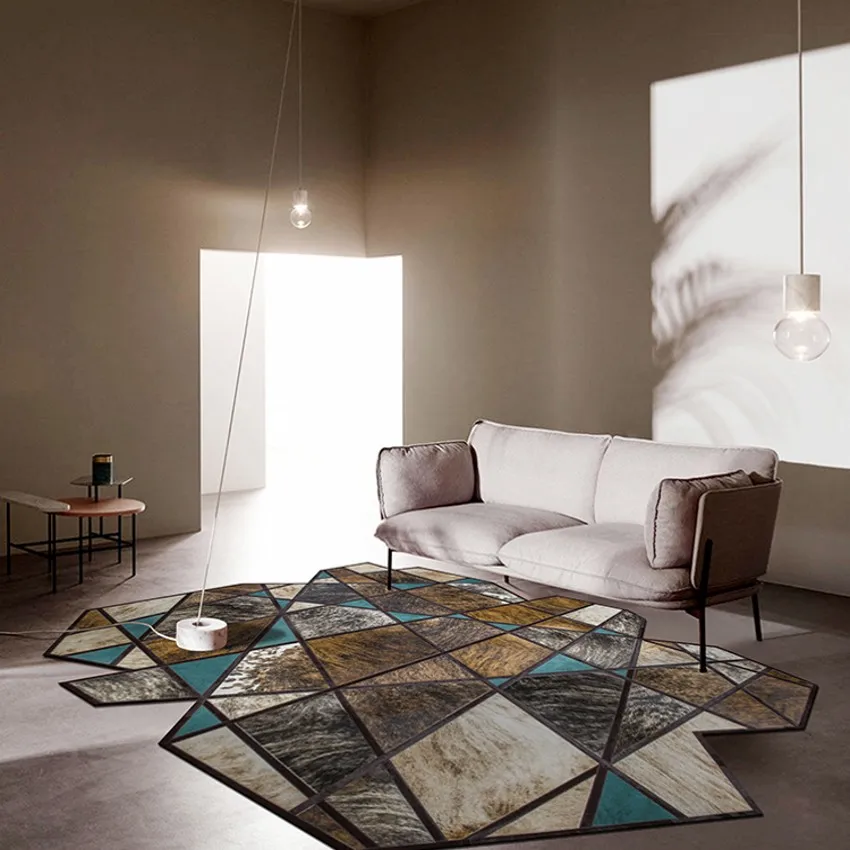 Современный стиль нестандартная форма геометрический узор настоящая коровья