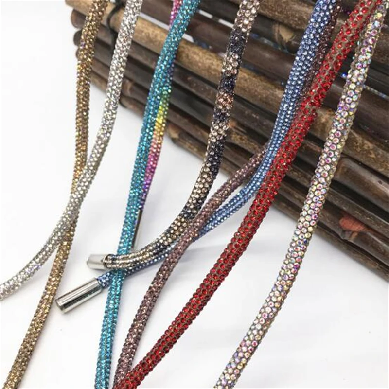 Круглая стразы резиновый шланг алмазная труба обрезка ювелирных изделий шнурок