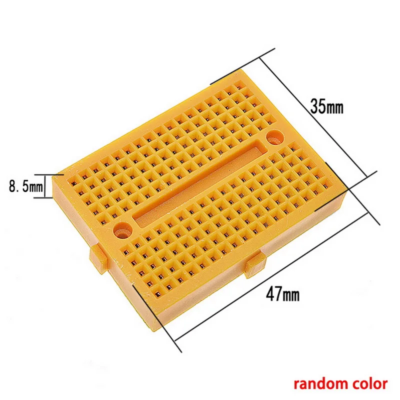 Мини макетная доска с 170 точками для галстука Прототип PCB хлебная плюс клейкая