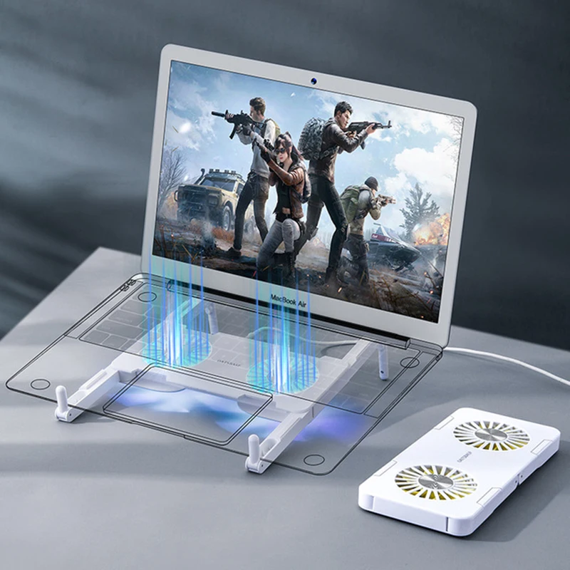 

New Portable Laptop Stand Support Base Notebook Holder Table For Macbook Dual Fan Tablet Cooler Notebook Cooling Pad Bracket