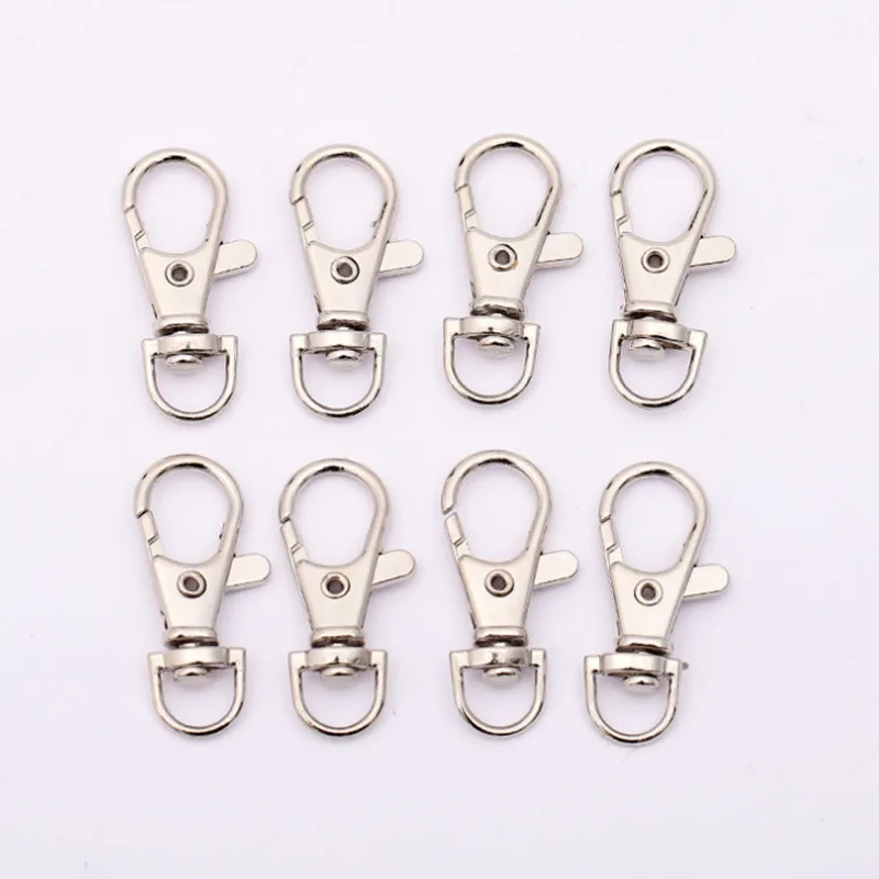 3 шт. оптовая продажа серебряные Родиевые застежки-карабины зажимы крючок для