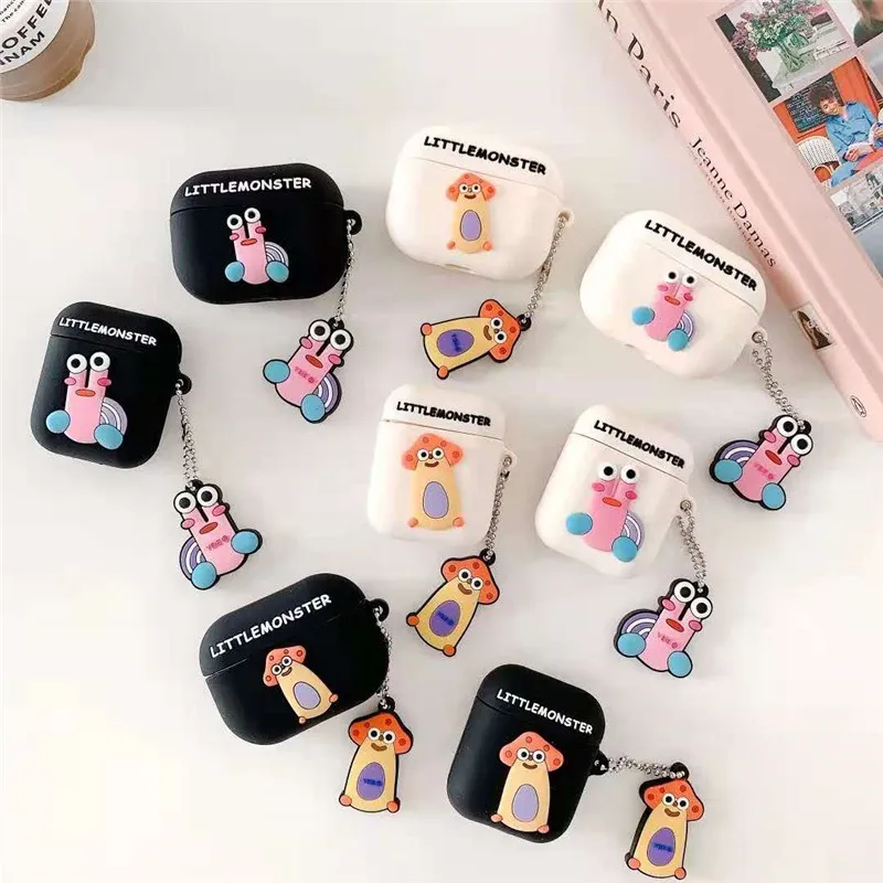 

Funda protectora de silicona para auriculares AirPods 1 y 2, Funda bonita con dibujos animados para AirPods Pro