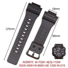 Резиновый ремешок для часов для Casio G-SHOCK AQ-S800, аксессуары для спортивных часов 18 мм, Прочный Мужской резиновый ремешок для наручных часов