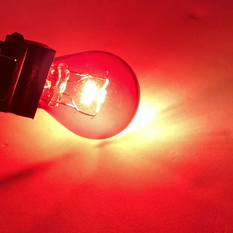 

1 шт. T25 3156 3157 P27W 12 В 27 Вт прозрачная автомобильная внешняя лампа указателя поворота галогенная лампа высокого качества Янтарный белый Красный