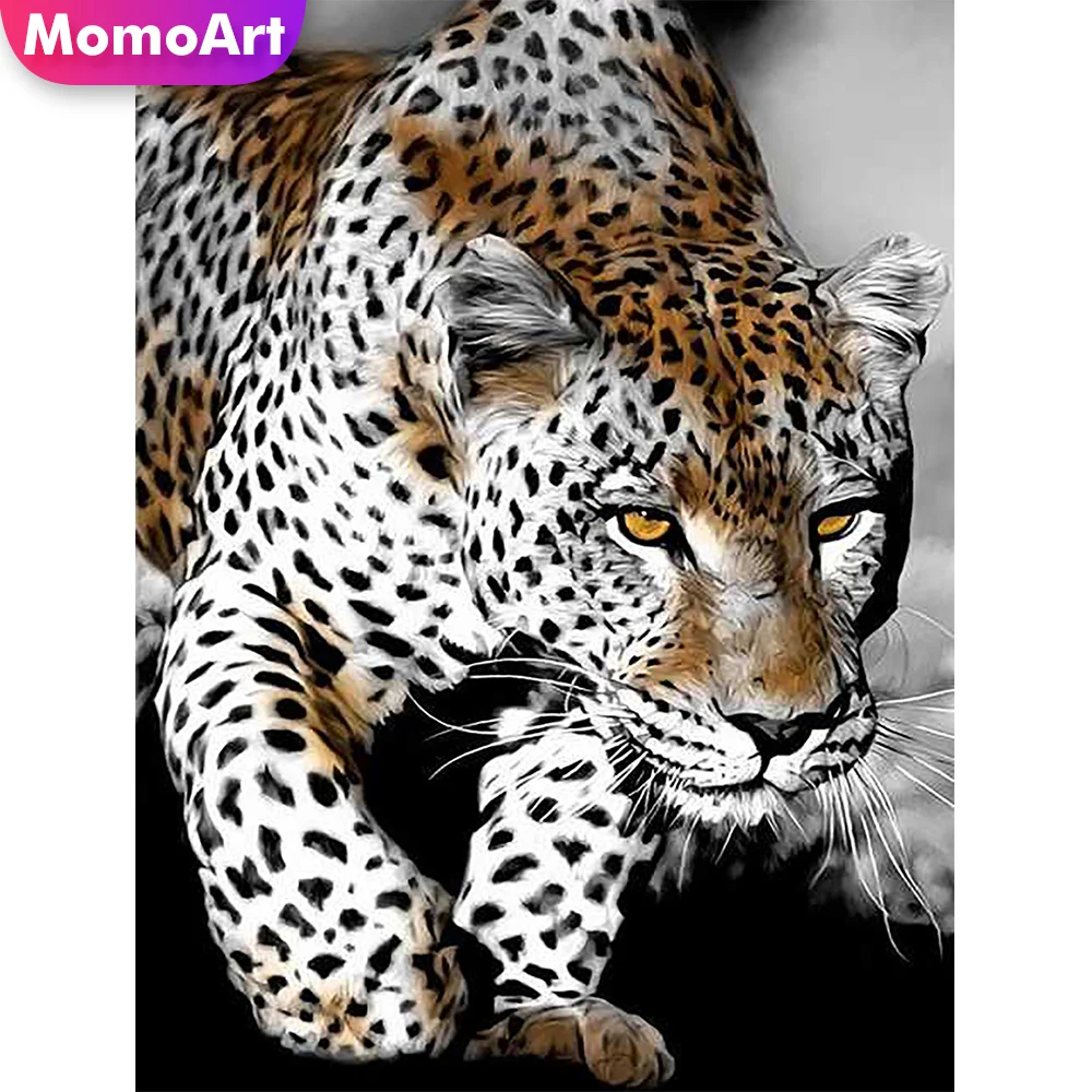 

MomoArt алмазная живопись леопардовые животные Новое поступление Алмазная мозаика полная выкладка квадратная вышивка крестиком Декор для дом...