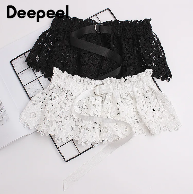 Deepeel 1 шт. 20 см * 60 женский полый винтажный пояс с цветочным кружевом эластичные